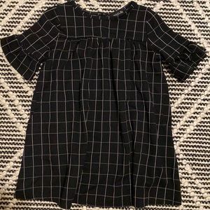 Roolee Kid’s girls window pane print dress, size 5-6t